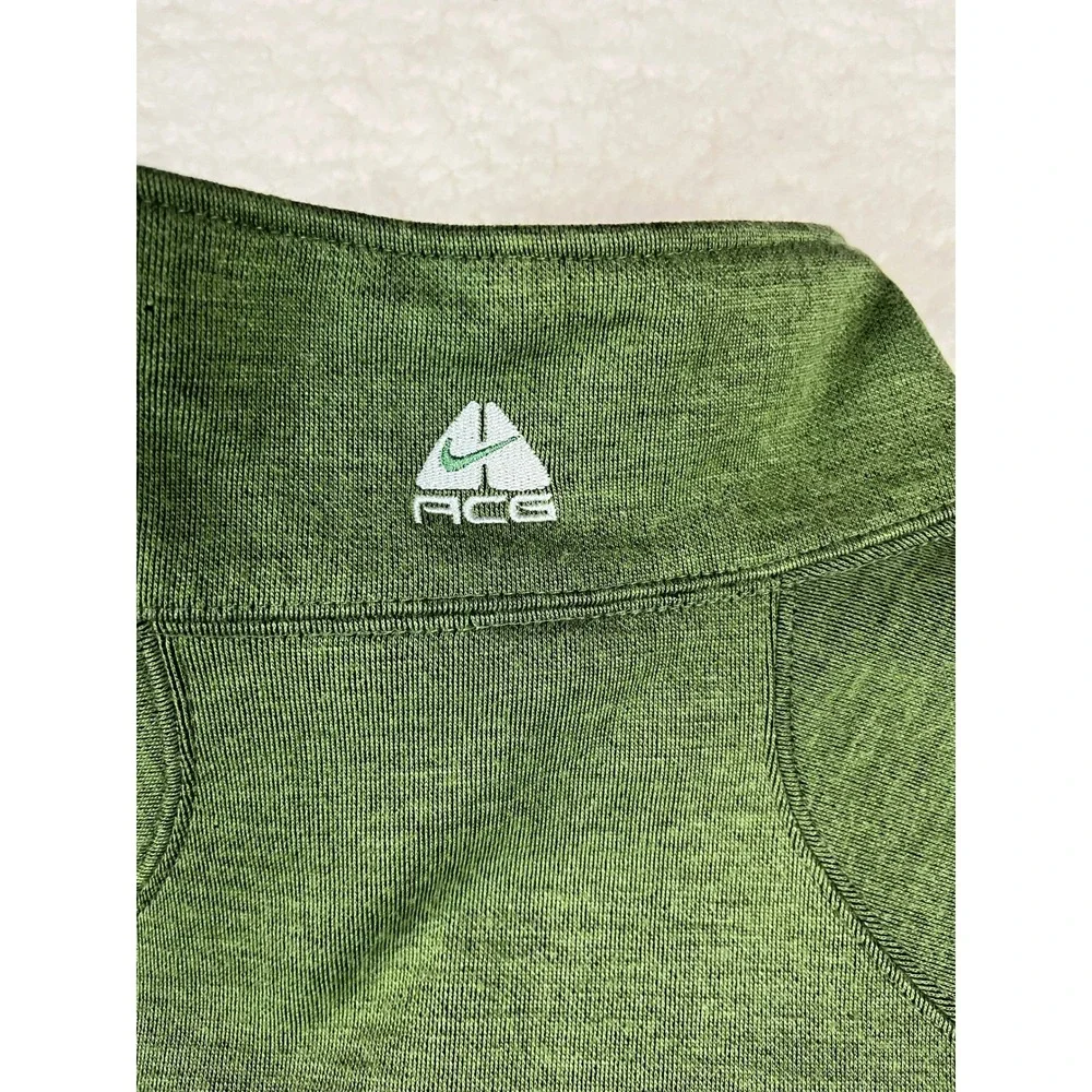 Nike ACG Fleece Jacket Green Full Zip Logo Size L Outdoor‎ Adventure